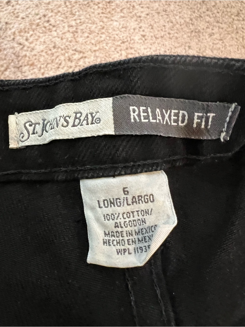 St. John's Bay Black Relaxed Fit Cotton Jeans Vintage